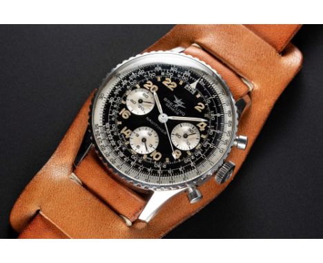 A RARE GENTLEMAN'S STAINLESS STEEL BREITLING NAVITIMER 24 HOUR "COSMONAUTE" CHRONOGRAPH WRIST WATCHCIRCA 1966, REF. 809Moveme