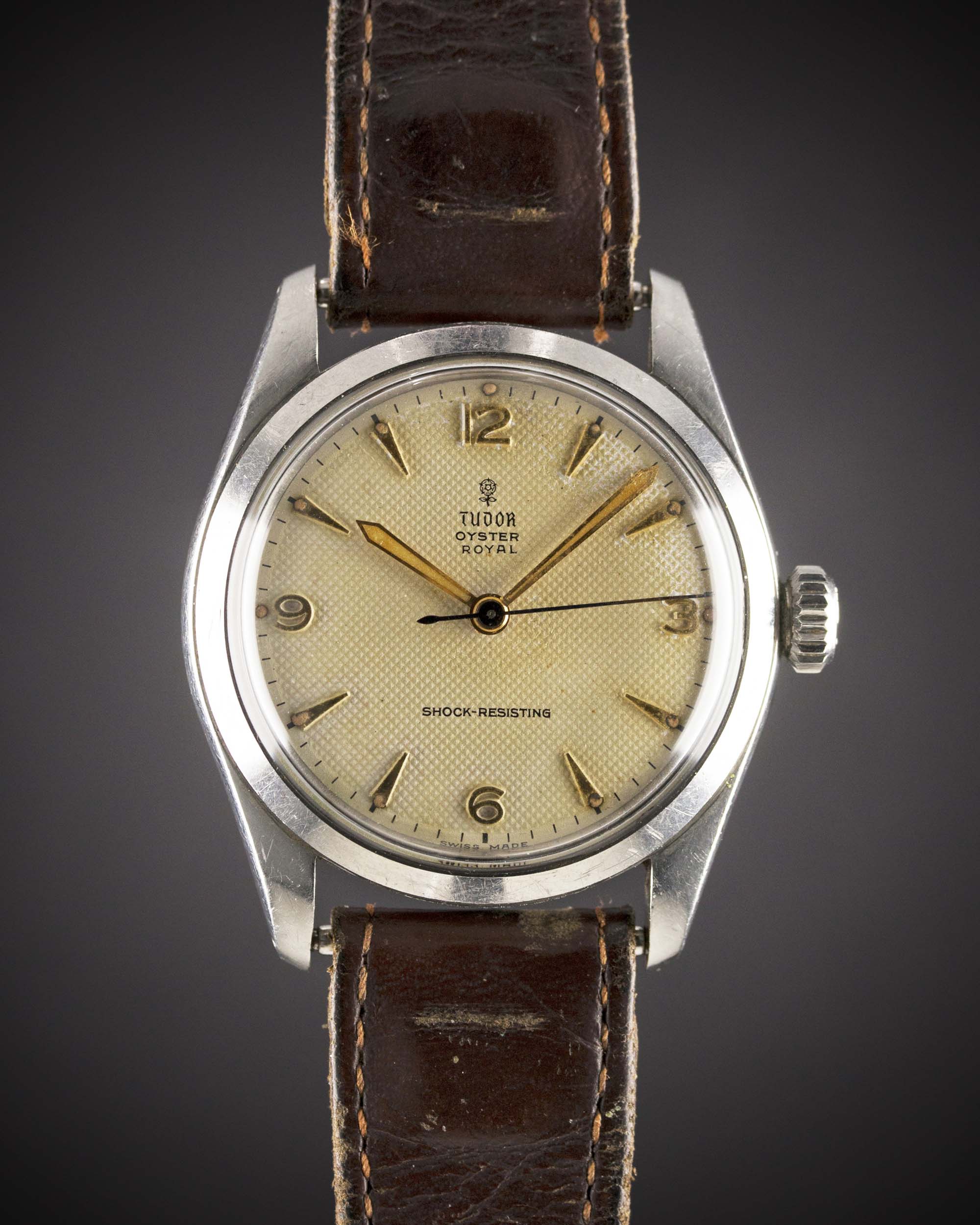 A GENTLEMAN'S STAINLESS STEEL ROLEX TUDOR OYSTER ROYAL WRIST WATCHCIRCA 1950s, REF. 7934 WITH 