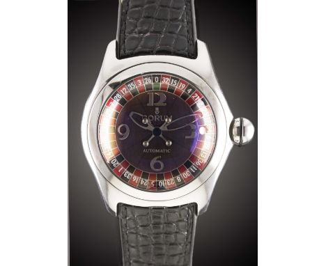 A GENTLEMAN'S STAINLESS STEEL CORUM BUBBLE CASINO "ROULETTE" AUTOMATIC WRIST WATCHDATED 2003, REF. 082.150.20 LIMITED EDITION