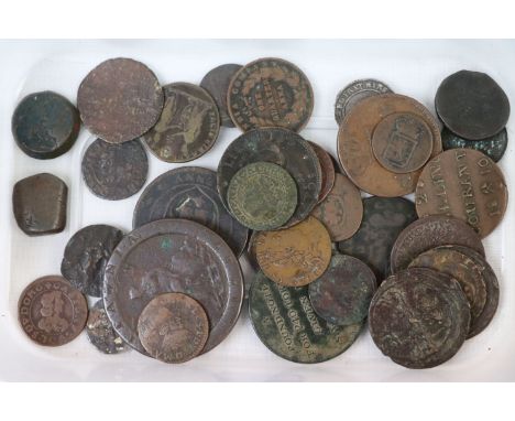 Collection of vintage UK & World coinage to include hammered silver Longcross Penny etc