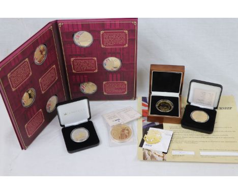 Collection of proof coins to include Queen Elizabeth II Diamond Edition set of six coins with Swarovski diamonds, all with ce