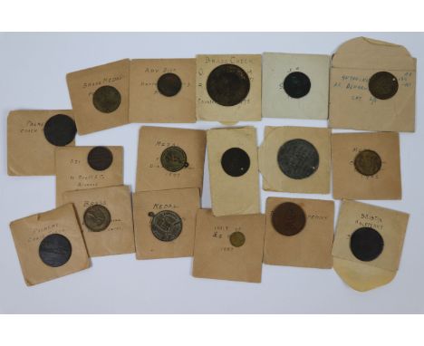 Small collection of vintage UK Tokens to include; Scott & Co Grocers Manchester, Lord Roberts, Opening Clifton Suspension Bri
