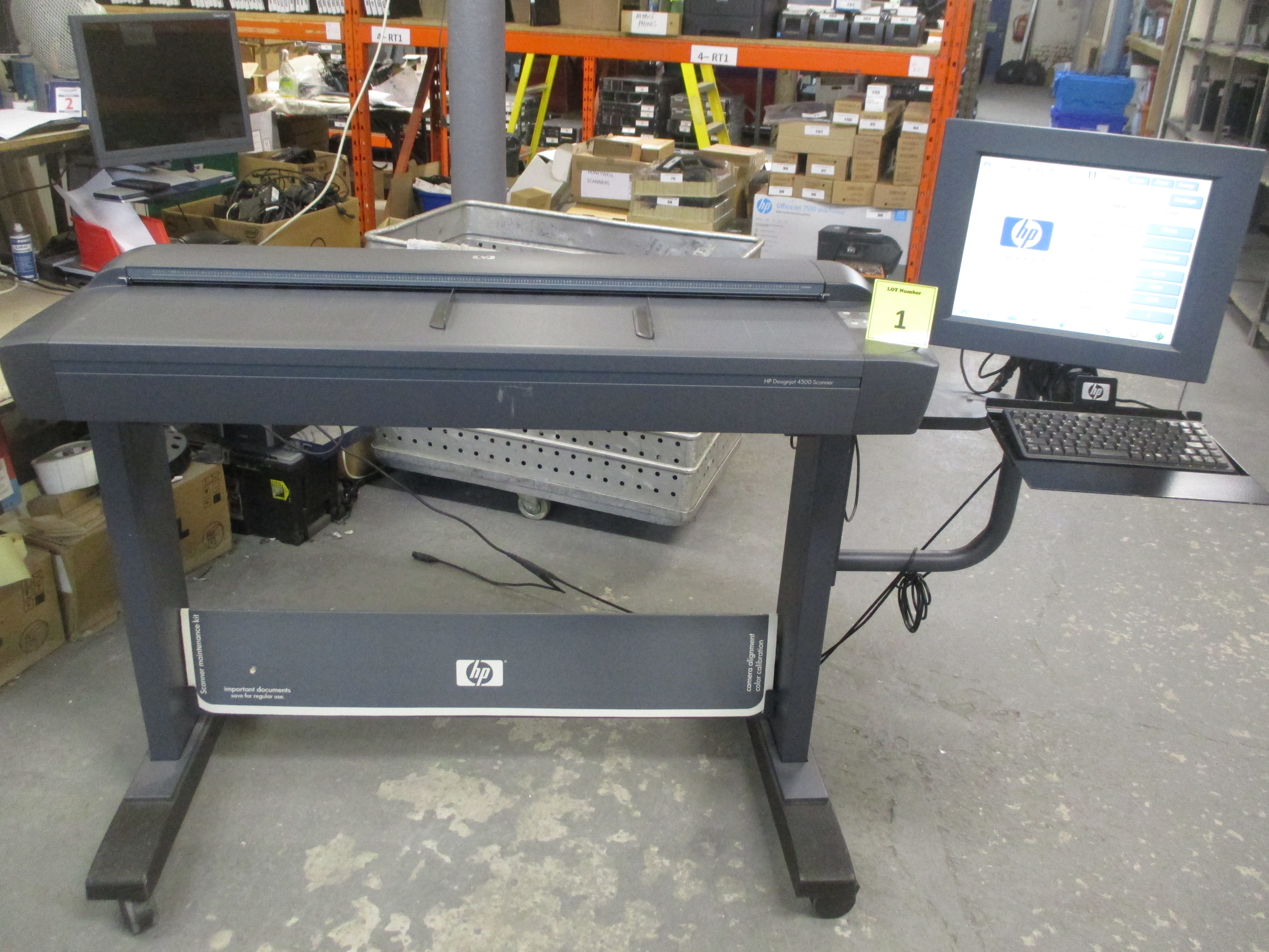 HP DESIGNJET 4500 SCANNER MODEL Q1277A COMPLETE WITH CTX5 CONTROLLING