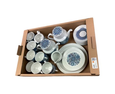 Spanish Pontesa The Castilian Collection tea service, including two teapots, milk jug, twelve teacups and saucers etc