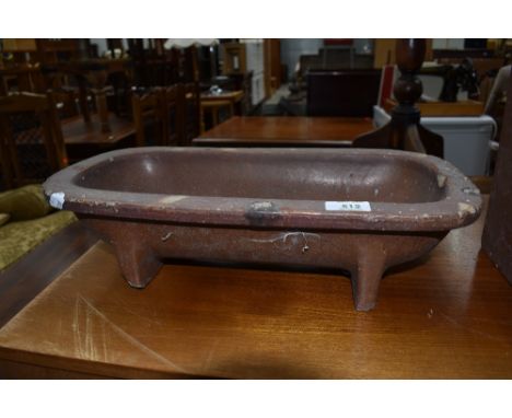 A traditional clay trough of small proportions, width approx. 43cm