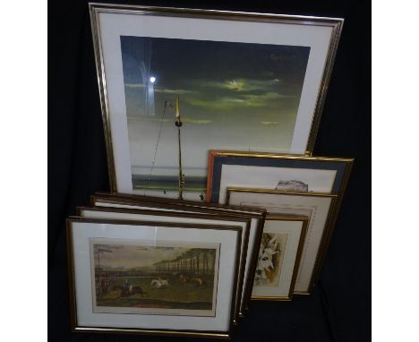 Assorted Engravings , to include after Alan T Stuttle the pipe smoker, after FC Turner ? Vale of Aylesbury Steeple Chase (4),
