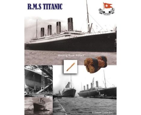 RMS Titanic Genuine Mooring Rope Presentation Rare Historic Collectable. We have recently acquired a piece of mooring rope we