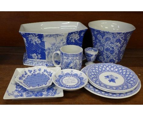 Ten items of Spode china including Mementos, Penny Lane, etc.