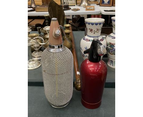 TWO VINTAGE SODA SYPHONS 