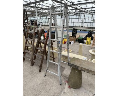 A THREE WAY FOLDING ALUMINIUM MULTI FUNCTIONAL LADDER 