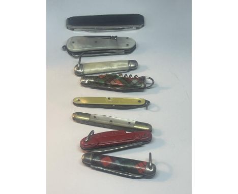 EIGHT VARIOUS VINTAGE PEN KNIVES 