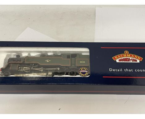 A BACHMANN 1:76/00 SCALE 32-353 STANDARD CLASS 4MT TANK 80135, BRITISH RAIL LINED GREEN STEAM TRAIN - BOXED 