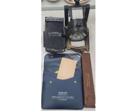 A U.S.A. AIR NAVIGATION ATTACK COMPUTER CIRCA 1977, U.S. LOAD ADJUSTER BOX, LAMP ETC 