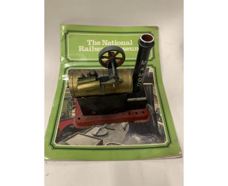 A MAMOD STATIONARY STEAM ENGINE AND A NATIONAL RAILWAY MUSEUM BOOK 