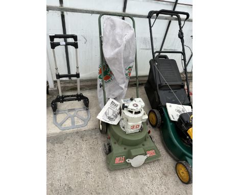 A BILLY GOAT OUTDOOR VACUUM CLEANER WITH 3HP BRIGGS AND STRATTON ENGINE 