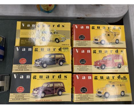 SIX BOXED VANGUARDS 1:43 SCALE DIECAST MODELS 