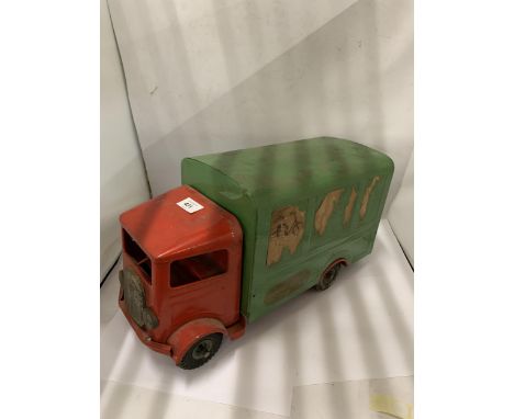 A VINTAGE TRI-ANG TINPLATE DELIVERY TRUCK MODEL 