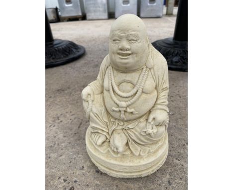 AN AS NEW EX DISPLAY CONCRETE 'SMALL BUDDHA' STATUE  *PLEASE NOTE VAT TO BE PAID ON THIS ITEM* 