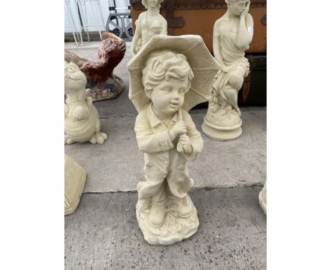 AN AS NEW EX DISPLAY CONCRETE 'JACOB' FIGURE *PLEASE NOTE VAT TO BE PAID ON THIS ITEM* 