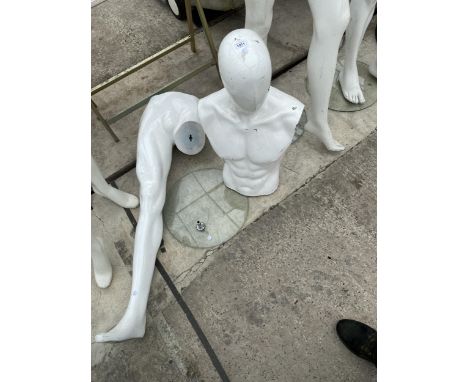 A MALE MANNEQUIN WUITH STAND FOR SPARES 
