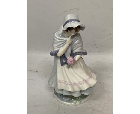 A BOXED ROYAL WORCESTER LIMITED EDITION FIGURE 'A POSY FOR MOTHER' 