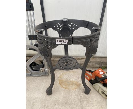 A VINTAGE STYLE CAST IRON TABLE BASE 