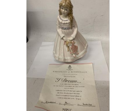 A ROYAL WORCESTER 'I DREAM' LIMITED EDITION FIGURE WITH CERTIFICATE 