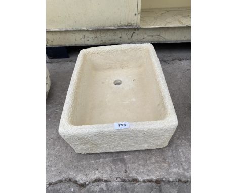 AN AS NEW EX DISPLAY CONCRETE ALPINE TUB PLANTER *PLEASE NOTE VAT TO BE PAID ON THIS ITEM* 