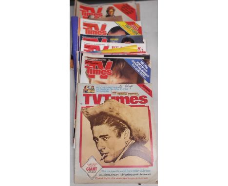A COLLECTION OF VINTAGE TV TIMES MAGAZINES 