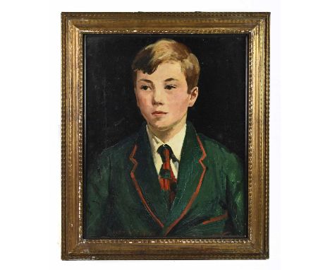 † PHILIP NAVIASKY; oil on board, a portrait of young boy, signed lower left, 41 x 50cm.