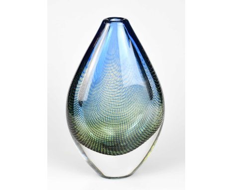 SVEN PALMQVIST FOR ORREFORS; an Art Glass Kraka vase of teardrop form, signed to the underside, height 19.5cm.Condition Repor