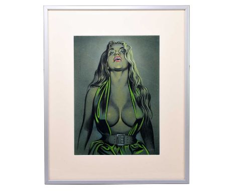 † DENIS MCLOUGHLIN (1918-2002); pastel, 'Sweet Charlie', an original erotic design for the novel Sweet Charlie by Henry Kane,