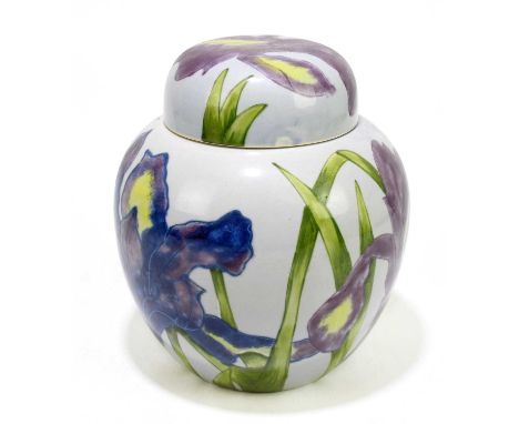 COBRIDGE; a ginger jar and cover with floral decoration and initial 'TH' and dated 12.5.99, height 21cm.Condition Report: Goo
