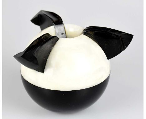 ROANOID FOR ROXON; a rare 1930s Art Deco tennis ball ashtray with three bakelite retracting arms, produced for Dunlop Rubber 