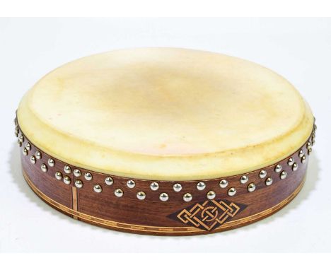 RODDY; a handmade bodhran, diameter 38cm.Condition Report: Minor scuffs throughout, the skin with light wear.