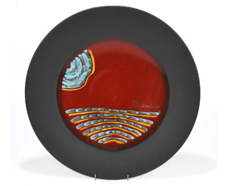 ALAN CLARKE FOR POOLE POTTERY; a limited edition 'Millenium' wall charger, diameter 41cm.Condition Report: Light surface wear
