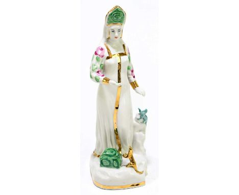 DULEVO; a Russian ceramic figure of Mistress of Copper, height 33cm.