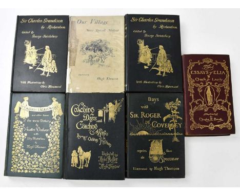 THOMSON (H), OUR VILLAGE BY MARY RUSSELL MITFORD; with d.j., pictorial green boards, London, Macmillan, 1893, with three furt