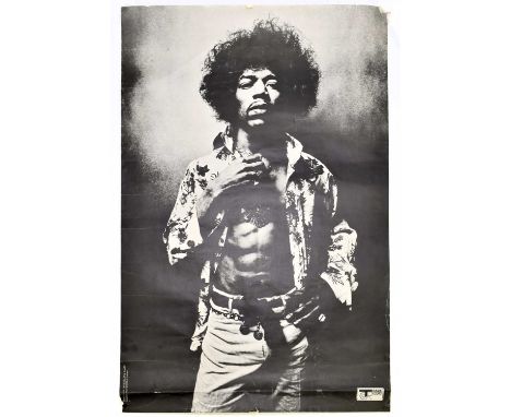 A Track Record Jimi Hendrix poster printed TSR England, photo by Donald Silverstein OA502, 49 x 74cm.Condition Report: This p
