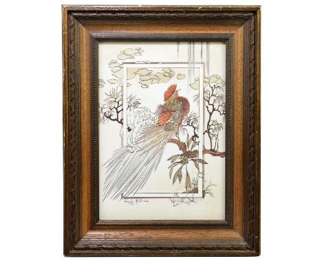 † J C GRAHAM ILLINGWORTH (born 1953); watercolour, 'Jungle Fowl', 24.5 x 17.5cm, framed and glazed.