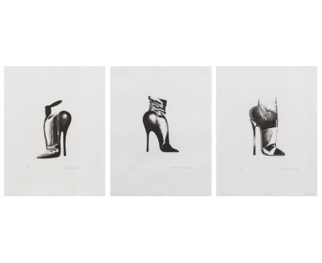 δ Allen Jones (b.1937)Three Plates from Shoes (Lloyd 46a/b/c)Three lithographs, 1968, signed, dated and numbered from the edi