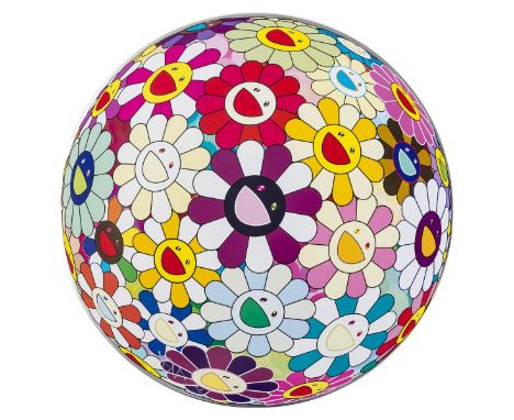 Takashi Murakami (b.1962)Flowerball Sexual Violet No1 (3D)Offset Lithograph printed in colours, 2013 signed in silver ink and