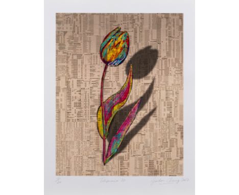 δ Gordon Cheung (b.1975)Tulipmania 10Archival inkjet print with satin and UV glazes and hand-colouring in acrylic, 2012, sign