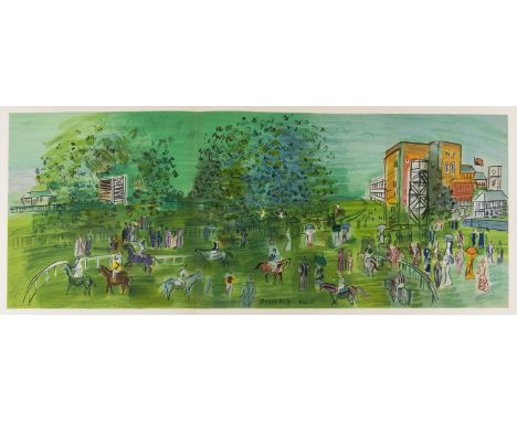 δ Raoul Dufy (1877-1953)AscotLithograph printed in colours, 1957, a proof before the edition, with the Atelier Mourlot Collec
