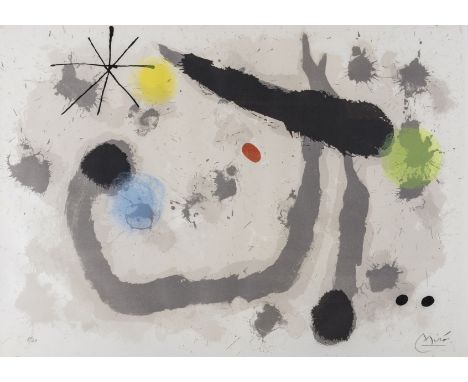 ** δ Joan Miró (1893-1983)Le Lézard aux Plumed d'Or (Mourlot 45)Lithograph printed in colours, 1967, signed in pencil, number