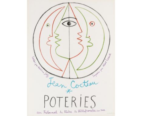 δ Jean Cocteau (1889-1963)PoteriesLithograph printed in colours, 1954, a proof before the poster edition, printed by Mourlot,