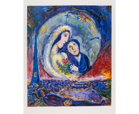 δ Marc Chagall (1887-1985) after.Le SongeLithograph printed in colours, 1994, with the Atelier Mourlot Collection rubber stam