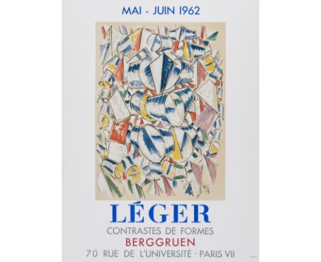 δ Fernand Léger (1881-1955) after.Léger. Affiche pour BerggruenLithograph printed in colours, 1962, printed by Mourlot, Paris