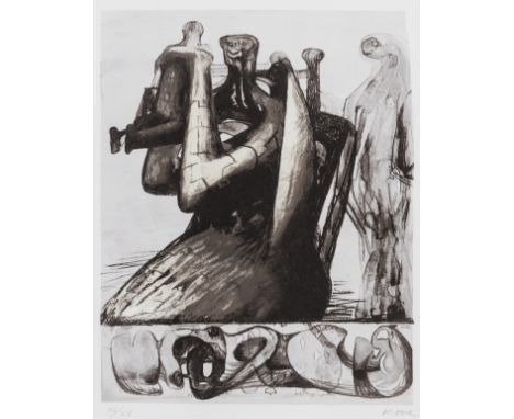 δ Henry Moore (1898-1986)Mother and Child Shell (Cramer 432)Lithograph printed in colours, 1976, signed in pencil, numbered f