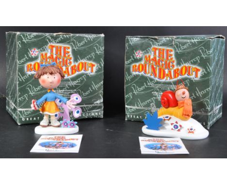 The Magic Roundabout - Robert Harrop - x2 boxed figurines / statues: MR02 Florence and MR04 Brian.&nbsp;Highly detailed resin